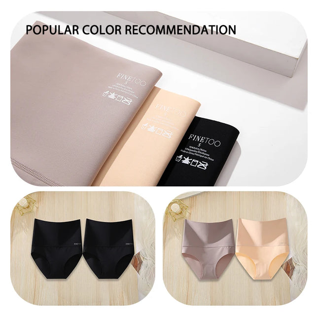2-Pack High Waist Women's Slimming Breathable Briefs Underwear Set