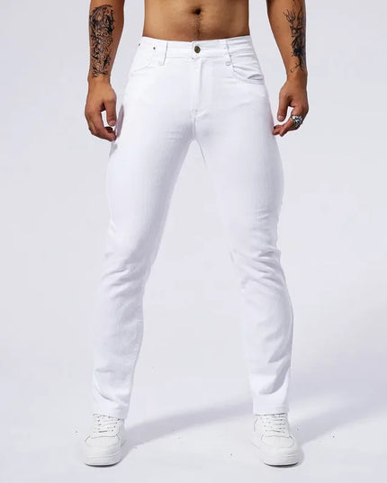 Men's Slim Fit Stretch Denim Jeans – Casual Straight-Leg Slim Fit