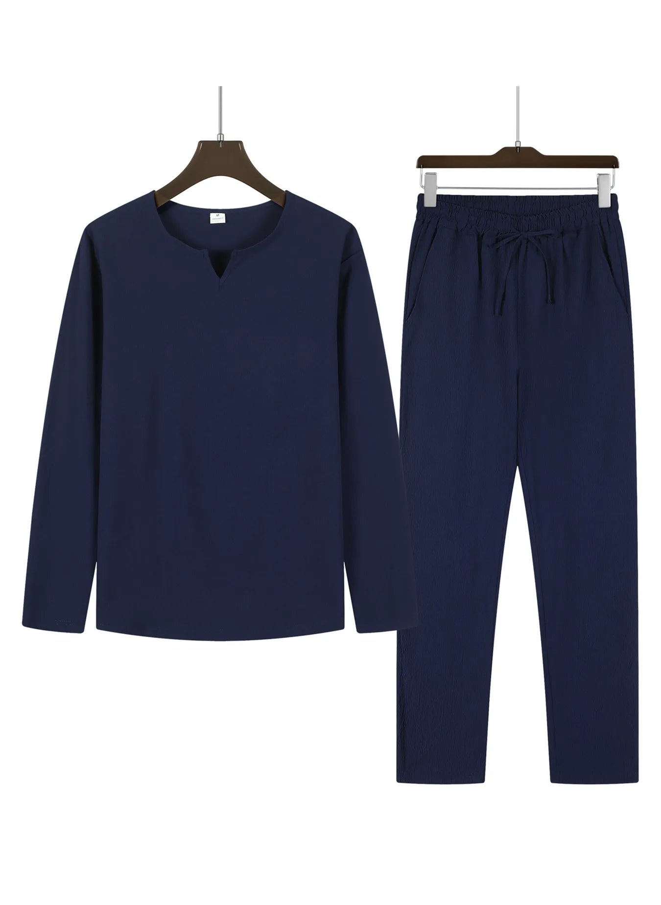 Men's 2-Piece V-Neck Sweater and Drawstring Pants Set