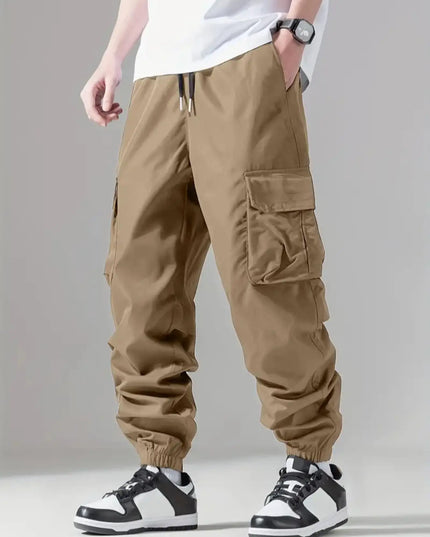 Men's Casual Loose Fit Cargo Sweatpants with Drawstring