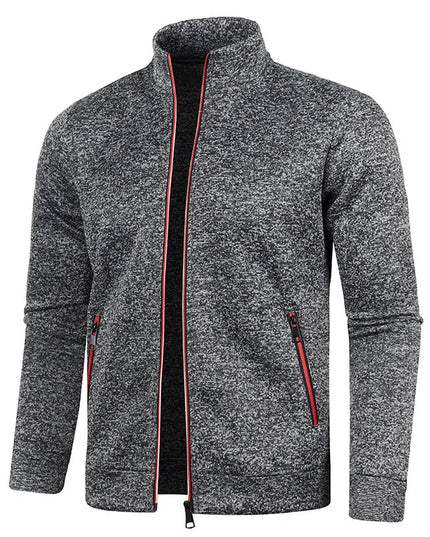 Men's Long Sleeve Zipper Knit Sweater Jacket - Various Colors