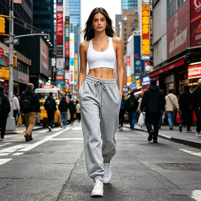Women's Casual Sweatpants with Elastic Waist