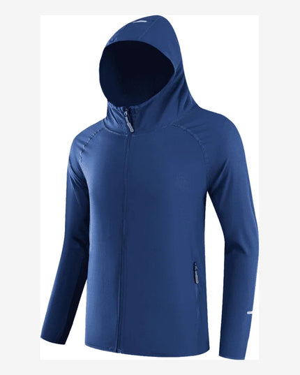 Men's Lightweight Quick-Dry Breathable Hooded Running Jacket