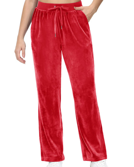 Women's Fleece Jogger Sweatpants with Drawstring and Elastic Waist