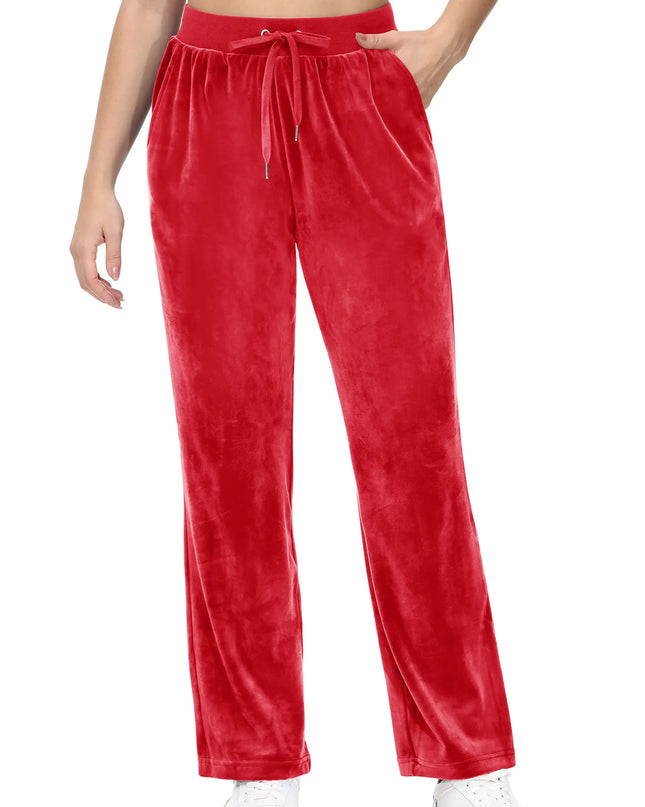 Women's Fleece Jogger Sweatpants with Drawstring and Elastic Waist