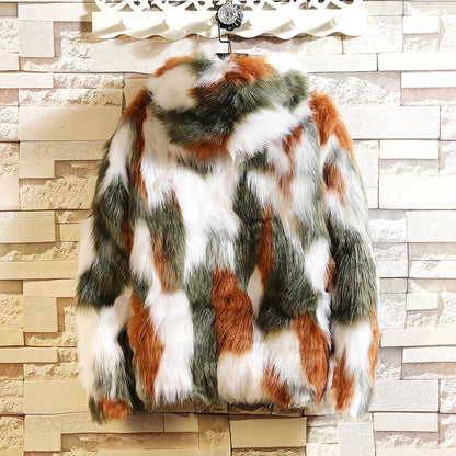 Men's Premium Thick Faux Fur Hooded Jacket