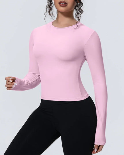 Women’s Long-Sleeve Slim-Fit Breathable Sports Top