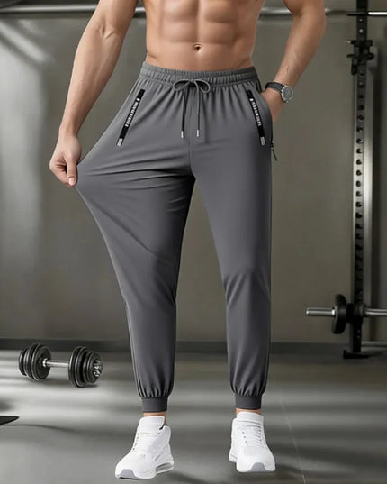 Men's Ice Silk Long Sweatpants- Quick-Drying, Lightweight, and Breathable
