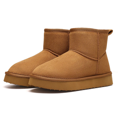 Women's Memory Foam Ankle Faux Suede Winter Warm Boots
