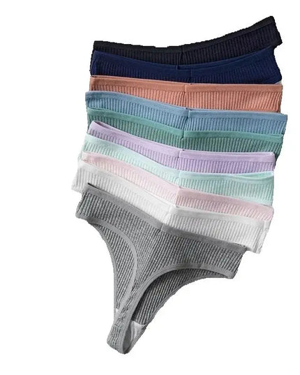 10Pack Women's Cotton Thongs - Comfortable Fit Thong's
