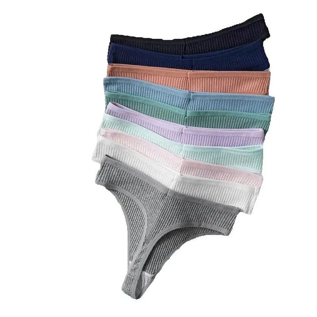 10Pack Women's Cotton Thongs - Comfortable Fit Thong's