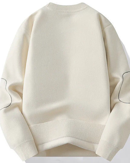 Men's Fleece-Lined Sweater - Warm, Comfortable Men's Pullover