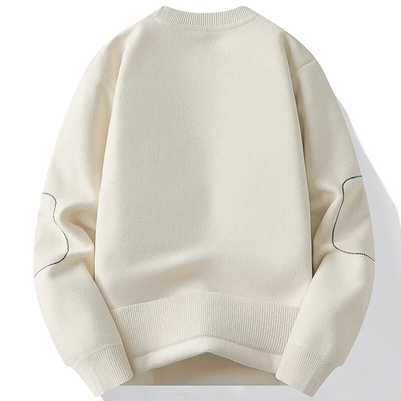 Men's Fleece-Lined Sweater - Warm, Comfortable Men's Pullover