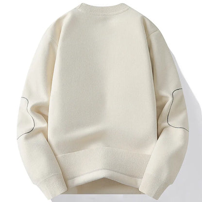 Men's Fleece-Lined Sweater - Warm, Comfortable Men's Pullover