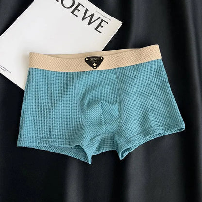 4-Pack Men’s Knitted Plaid Boxer Briefs – Comfortable, Stylish Men’s Underwear