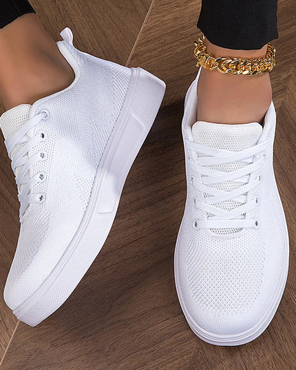 Women's Casual Mesh Lace-up Sneakers with Breathable Design