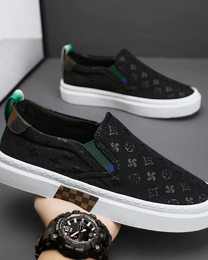 Men's Breathable Slip-On Sneakers - Flat Loafers for Men