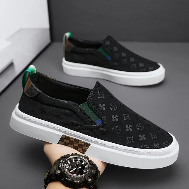 Men's Breathable Slip-On Sneakers - Flat Loafers for Men