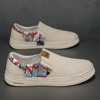 Men's Flat Canvas Slip-On Sneakers