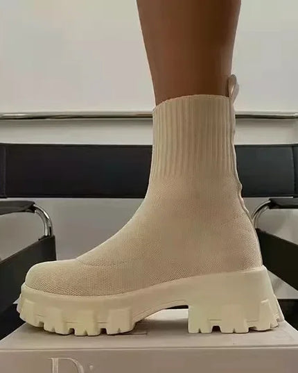 Women's Platform Ankle Slip-On Boots