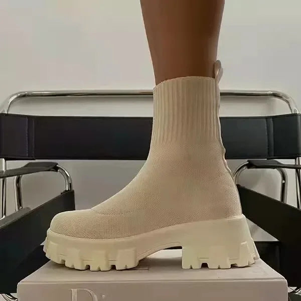 Women's Platform Ankle Slip-On Boots