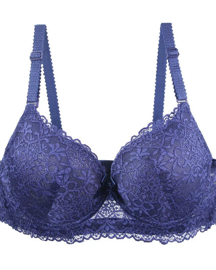 Women’s Floral Bow Push-Up Bra with Cup Support