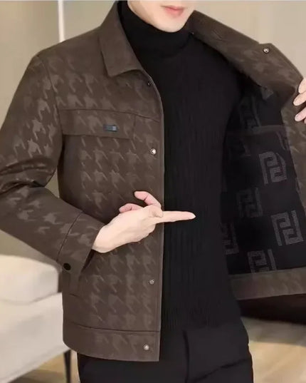 Men's Casual Square Collar Plaid Jacket - Stylish and Comfortable Outerwear