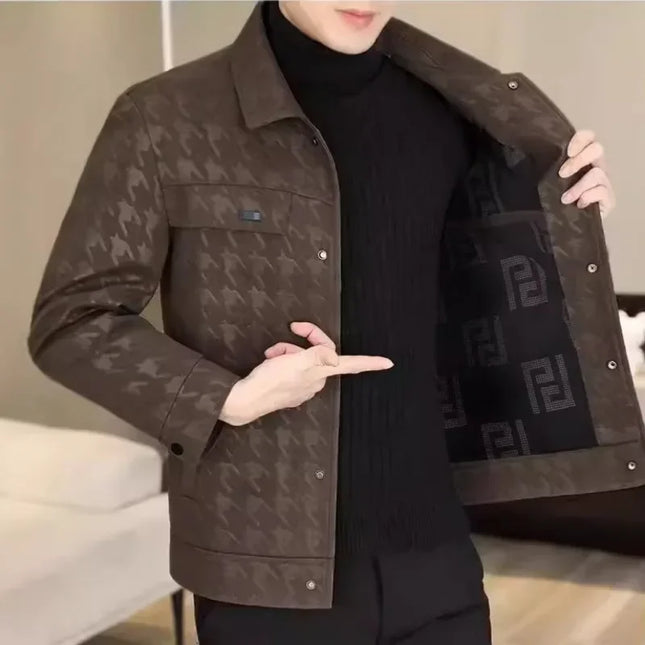 Men's Casual Square Collar Plaid Jacket - Stylish and Comfortable Outerwear
