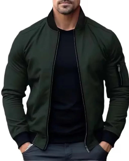 Men's Casual Fit Bomber Jacket - Various Colors