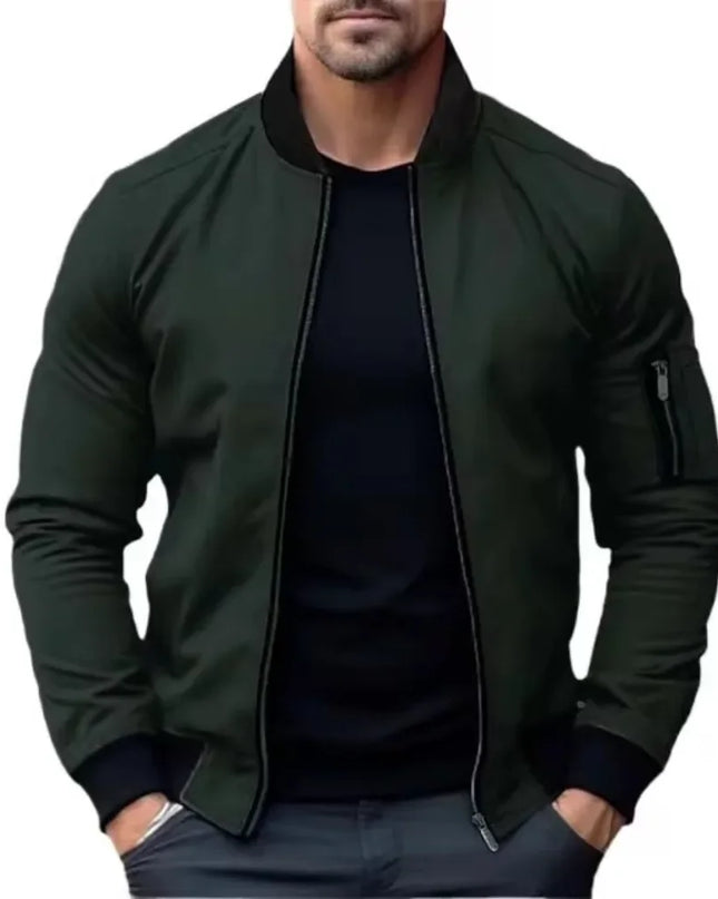 Men's Casual Fit Bomber Jacket - Various Colors