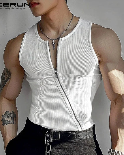 Incerun Men's Sleeveless Zipper Vest