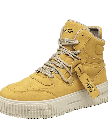 Men's High-Top Casual Faux Leather Boots