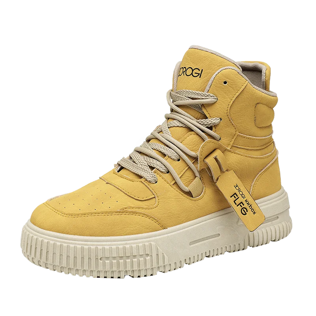 Men's High-Top Casual Faux Leather Boots