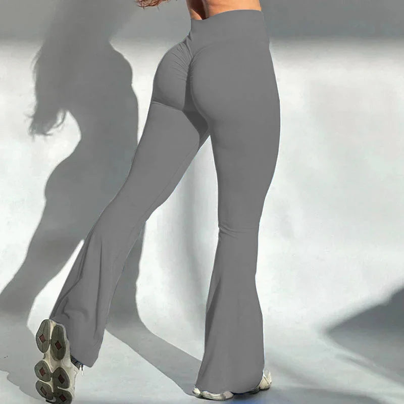 Women’s High Waist Slim Fit Flared Pants 