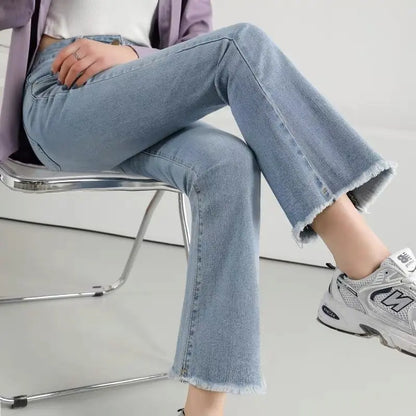 High Waist Flare Jeans for Women – Slim Fit & Trendy Retro Style
