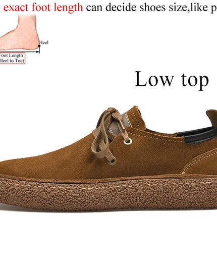 Men's Genuine Suede Leather Casual Shoes - Stylish & Comfortable Footwear for Men