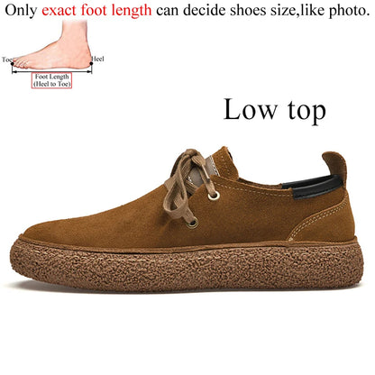 Men's Genuine Suede Leather Casual Shoes - Stylish & Comfortable Footwear for Men