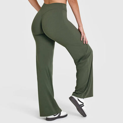 Women’s Flared Pants, Straight-Leg, Loose Fit
