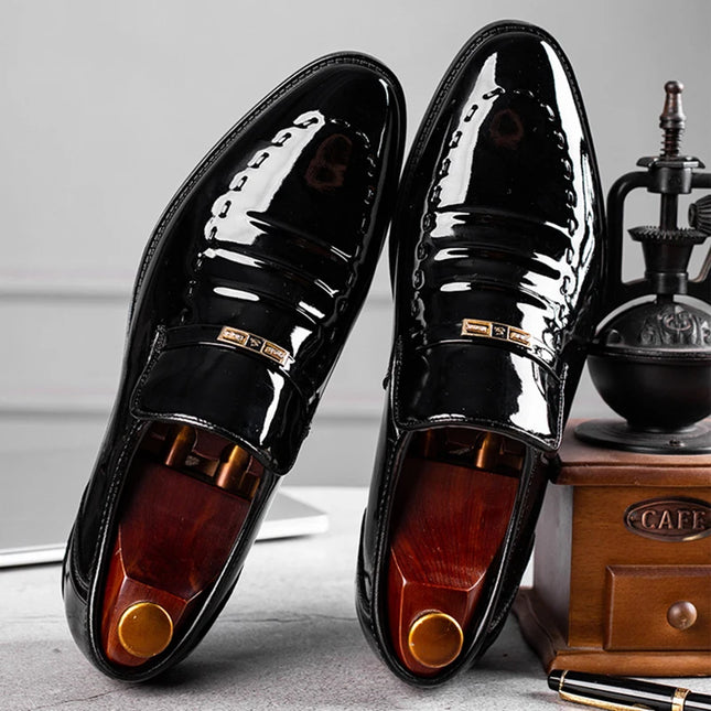 Faux Leather Men’s Slip-On Shoes – Comfortable & Stylish Men’s Dress Shoes