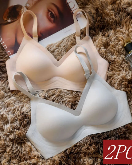 Seamless Push-Up Bra with Soft Support – Thin & Compact Design