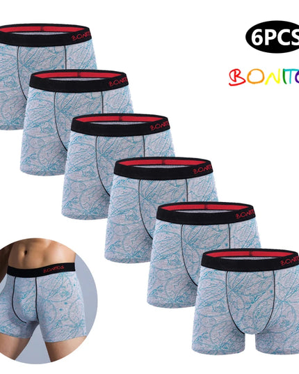 6 Pack Men's Cotton Boxer Briefs – Comfortable Men's Underwear, Breathable Boxers for Men