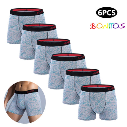 6 Pack Men's Cotton Boxer Briefs – Comfortable Men's Underwear, Breathable Boxers for Men