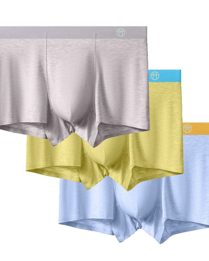 3-Pack Bamboo Fiber Men's Breathable Boxer Briefs – Comfortable, Eco-Friendly Men’s Underwear Set