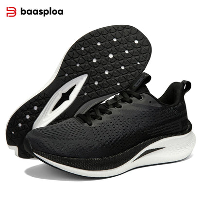 Baasploa Men's Running Shoes - Lightweight Mesh Sneakers with Carbon Plate for Enhanced Performance