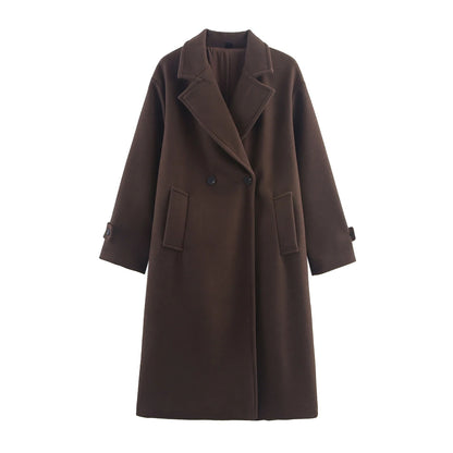 Duoperi Women's Woolen Coat - Warm & Stylish Winter Outerwear for Women