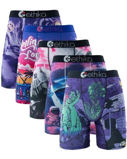 ETHIKA 5-Pack Men's Breathable Mesh Underwear Boxers Shorts
