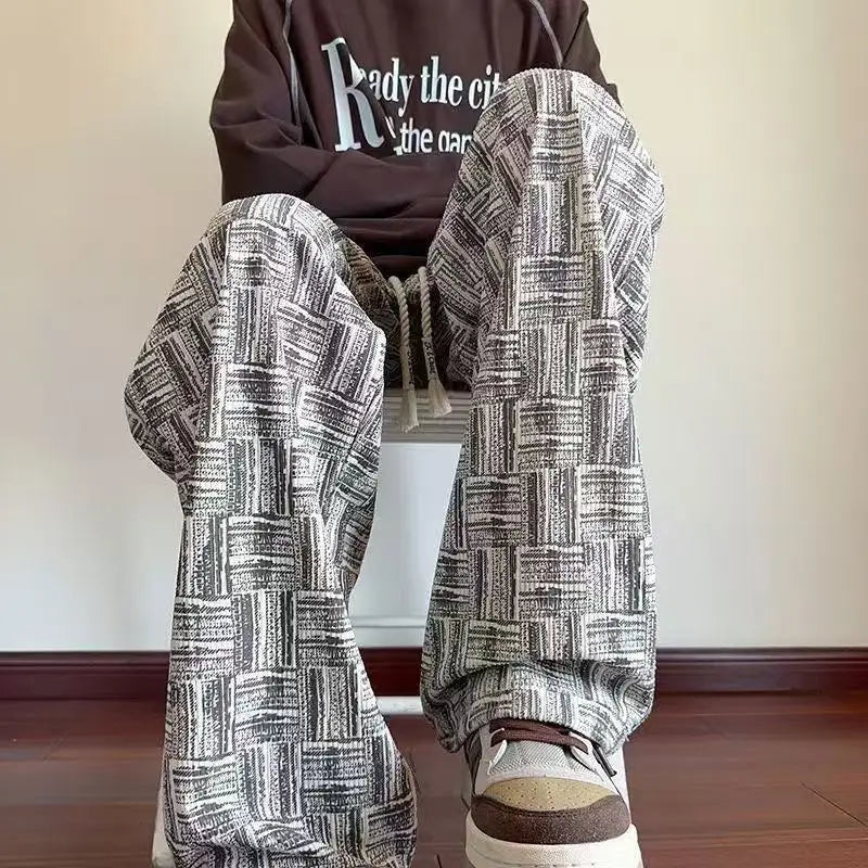 Men's Straight Fit Chino Corduroy Pants – Loose Wide-Legged Casual Trousers for Men