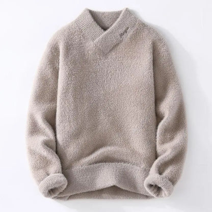 Men's Korean Style Warm V-Neck Sweater