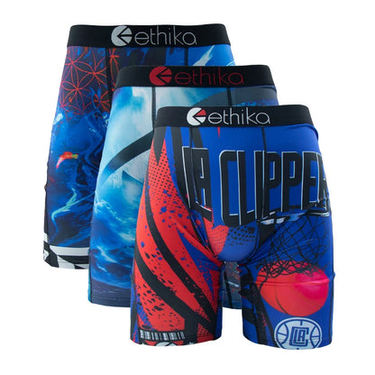 ETHIKA Men's 3-Pack Breathable Boxer Briefs Underwear