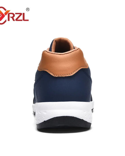 Men's Faux Leather Sneakers - Non-Slip Design - Various Colors